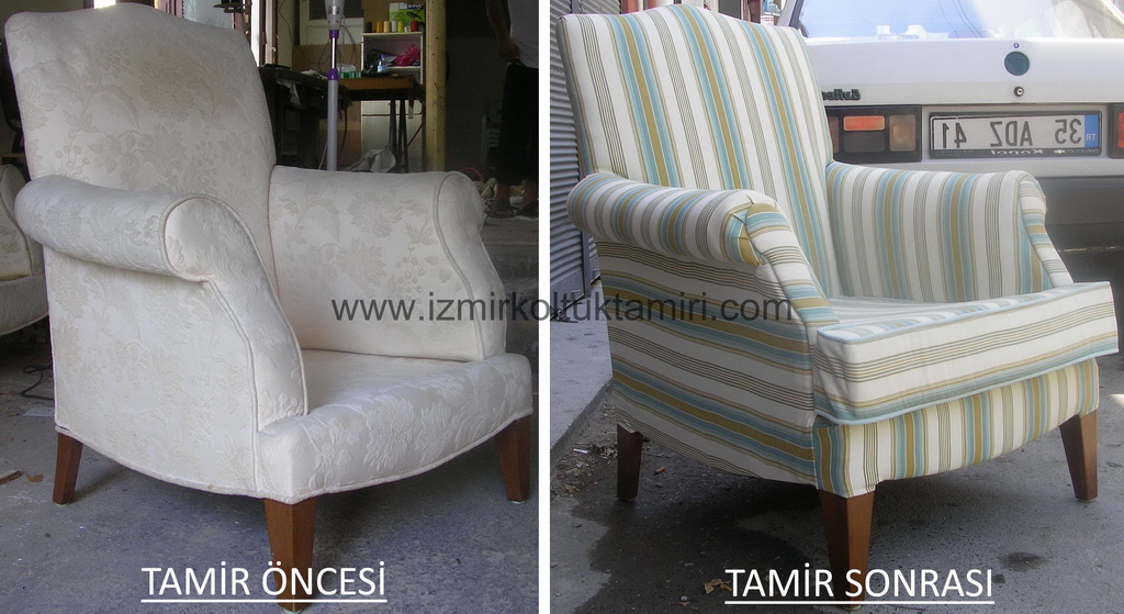 Güzel Koltuk Kaplama Tamir Örnekleri İzmir Koltuk Sandalye Tamiri